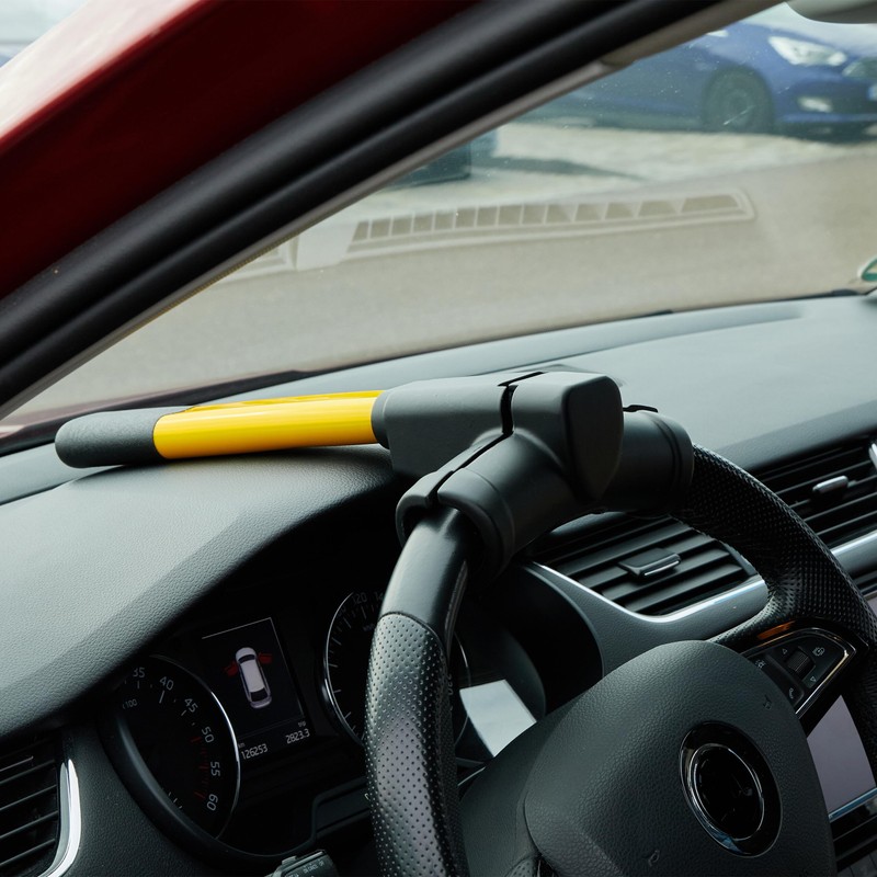 Relaxdays Car Steering Wheel Clamp Adjustable Steering Wheel Lock Car