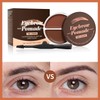 Vawolecy Eyebrow Pomade, Two-Tone Waterproof Eyebrow Pomade Cream with Brush