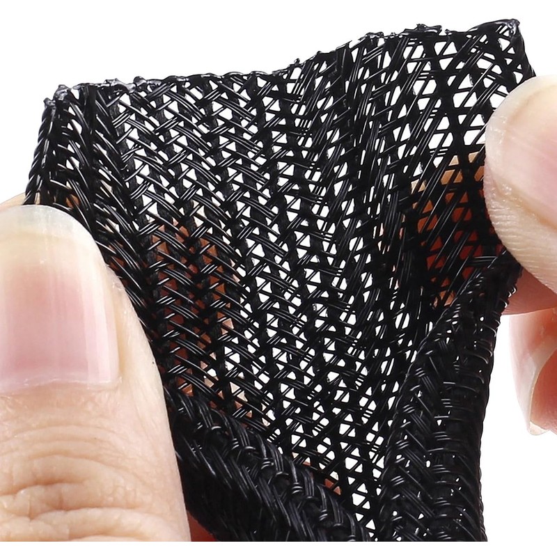 Callstel Cable Bundles: Set of 2 Self-Closing Woven Cable Sleeves,