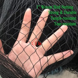 Vocray Bird Netting for Chicken Coop 25x50 Ft, 1" Mesh, Strong Woven Poultry Netting Roof Cover for Chicken Run, Heavy Duty Bird Net for Fruit Trees, Blueberry, Vegetables, Garden Protection