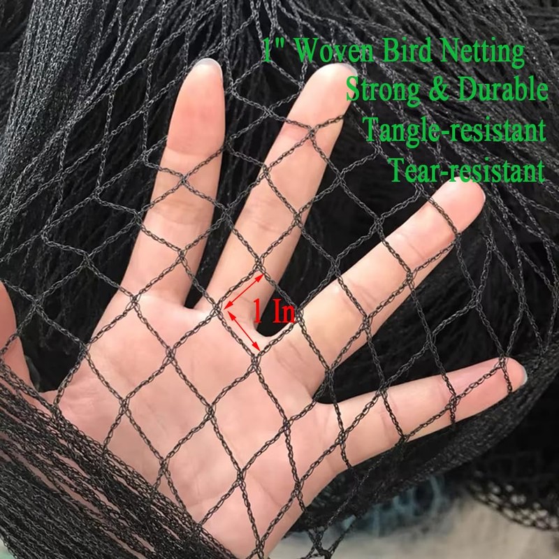 Vocray Bird Netting for Chicken Coop 25x50 Ft, 1" Mesh,