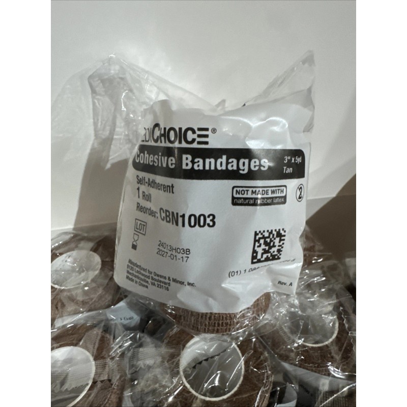 MediChoice Bandage 3" x 5 Yards, Self Adhesive Breathable 12
