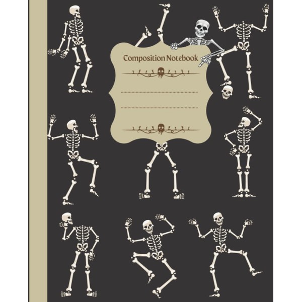 Vintage Dancing Skeletons Composition Notebook: Vintage Dancing Skeletons Illustration |