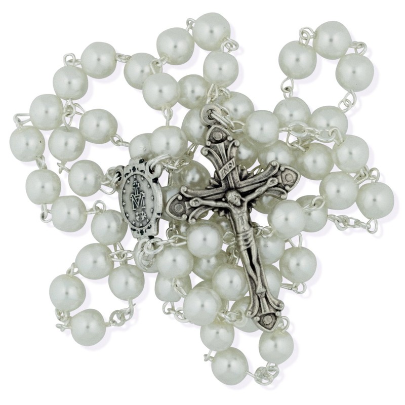 Our Lady of Grace Rosary with Pearlized Beads