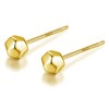 Silver 925 Earrings, Silver, Black, Hypoallergenic, Cool Ball, Simple, Polygonal,