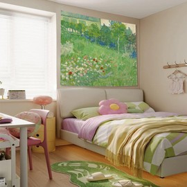 Avinyl Green Van Gogh Artwork Tapestry Spring Garden Floral Wall Art Tapestry for Bedroom Aesthetic, Plant Oil Painting Vintage Nature Wall Hanging for Living Room Dorm Decor 51in x 60in