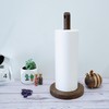 Kihomi Wooden Paper Towel Holder - Walnut Suction Cup Hand