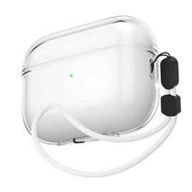 Aircawin for Airpods Pro 2 Case Clear,Soft TPU Clear Case for Airpods Pro 2nd Generation Case Cover 2022/2023,Full Protective Shockproof Drop Protection Case with Strap for Airpods Pro 2 2023-Crystal