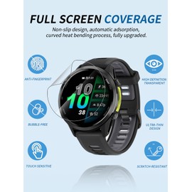 yystao (6 Pack) Screen Protector for Garmin® Forerunner® 970, TPU Soft Screen film, High-definition, Anti-Scratch, Touch-Sensitive, Anti-Fingerprint