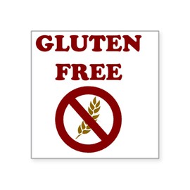 CafePress Gluten Free Square Sticker 3 X 3 Square Bumper Sticker Car Decal