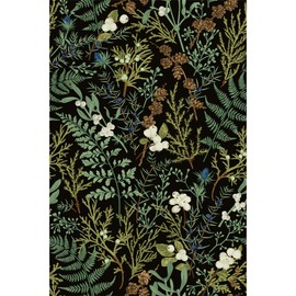 Amiya Black Fern Contact Paper Botanical Forest Wallpaper Peel and Stick Vintage Floral Shelf Liner Self Adhesive Removable Floral for Home Decor17.3”X120”
