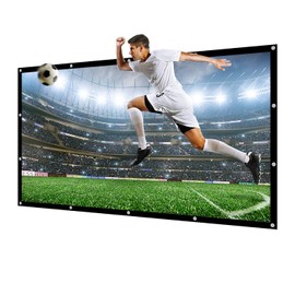 NIERBO Projector Screen Large 250 Inches 16:9 of Thick Canvas Material Wall Mounted Canvas HD Projection Screen Folded for Outside Home Theater 1.6 Gain Not Include Mount