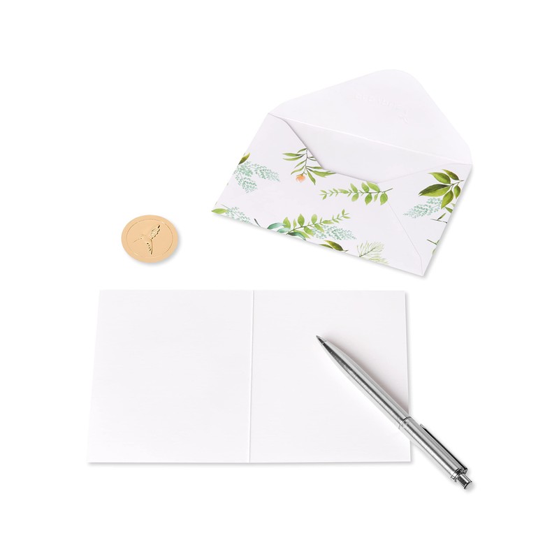 Papyrus Thank You Cards with Envelopes, Simple Leaf (14-Count)