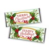 Christmas-Happy Holidays Candy Bar Wrappers for Chocolate Bar Favors-Mistletoe Holly