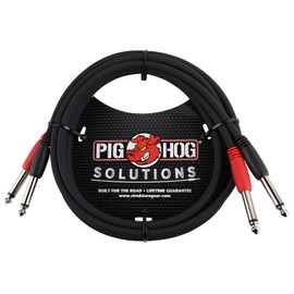 Pig Hog PD-21403 - Cable doble mono de 1/4 pulgadas (macho) a cable doble mono de 1/4 pulgadas (macho), 91.4 cm, 10 ft