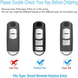 Tukellen for Mazda Key Fob Cover,Special Soft TPU Key Case Cover Protector Compatible with Mazda Miata CX-3 CX-4 CX-5 CX-7 CX-9 MX5 2/3/5/6/8 Key Shell (Silver)