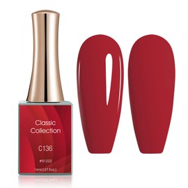 CANNI Dark Red Gel Nail Polish, 1 Pcs 16ml Deep Red Gel Polish Color Soak Off LED Nail Gel Polish Set Nail Art Starter Manicure Salon DIY at Home