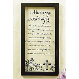 Abbey Press (Abbey & CA Gift) Marriage Prayer Glass Print Wall Decor, 8.88 x 16.75"