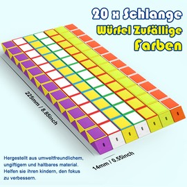 WEARXI Party Bag Fillers for Kids- 20 Pack 24 Block Magic Snake Cube, Valentines Gifts for Kids, Kids' Party Favours, Toys for Kids, Party Supplies for Kids, Twist Puzzle Toys Kids Intelligence