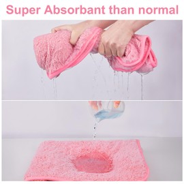 Bienbee Dog Bathrobe, Quick Drying Super Absorbent Dog Robes for After Bath, Warm Keeping Dogs Towel, Dogs Bath Supplies, Pink XL