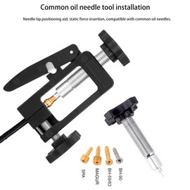 Tailcle 2 in 1 Bicycle Hydraulic Hose Cutter and Needle Driver Tool for MTB Road Bicycle - Olive Banjo Fitting Install, Compatible with Most Needle Drivers (D-Black)