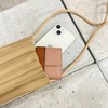 [mauve] [L size] pleated smartphone shoulder, beige