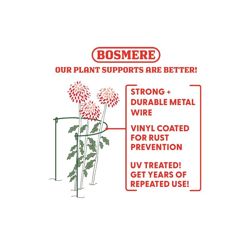 Bosmere 15" Semi Circular Border Support with 30" Legs, 3-Pack