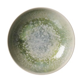 Ritzenhoff & Breker Cecina Soup Plate, 21 cm, Deep Plate in Manufactory Look, Mix & Match Crockery, Dishwasher Safe and Suitable for Everyday Use, Stoneware, Jade