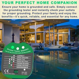 ZenEarth Outlet Tester for Grounding & Earthing Products — Simple Ground & Wiring Fault Detector for Safe Wellness.
