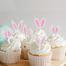 24 Stück Cupcake-Topper, Krankenpflege-Abschluss-Cupcake, medizinischer Rn-Doktor, Krankenschwester-Motto-Partyzubehör (rabbit's ear)