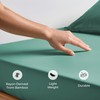 LINENWALAS King Fitted Sheet 150x190 cm, 100% Organic Bamboo Silk