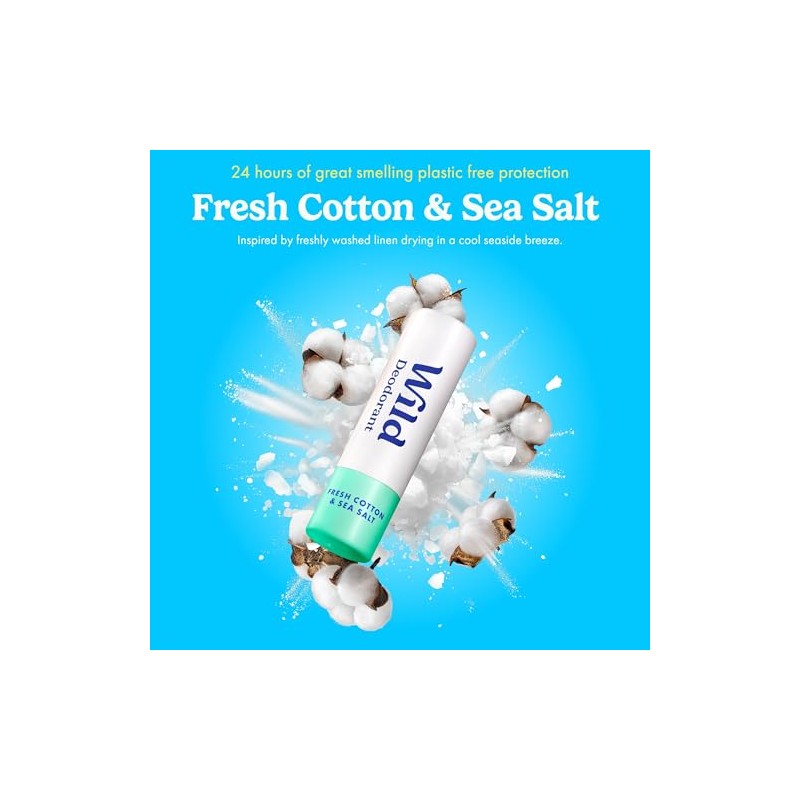 Wild Pack of 3 Mini Deodorants in Fresh Cotton &