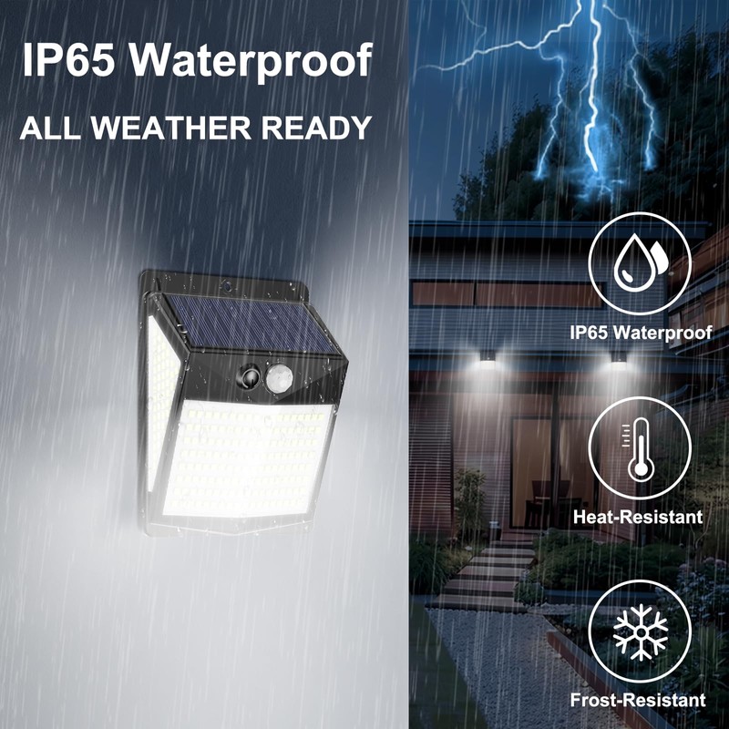 AGOTD Outdoor LED Solar Spotlights, 2 Pack, 238 LED, Cool