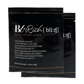 Hair Lightener Powder 10 Level Flash Lightener for Dark Blonde Hair Salon Quality Safe (1.05oz (Pack of 2))