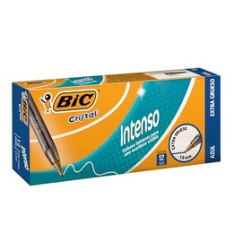 BIC MSB11-Blu Bol. Cristal Intenso Azul, 12 piezas