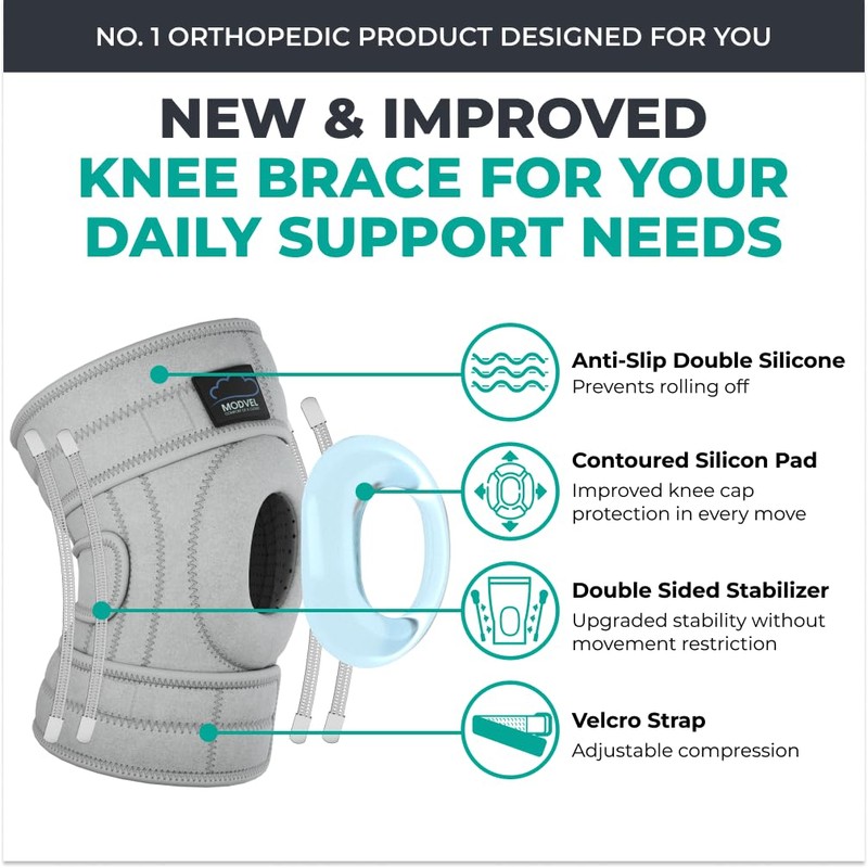 MODVEL Knee Brace for Women & Men with Side Stabilizer