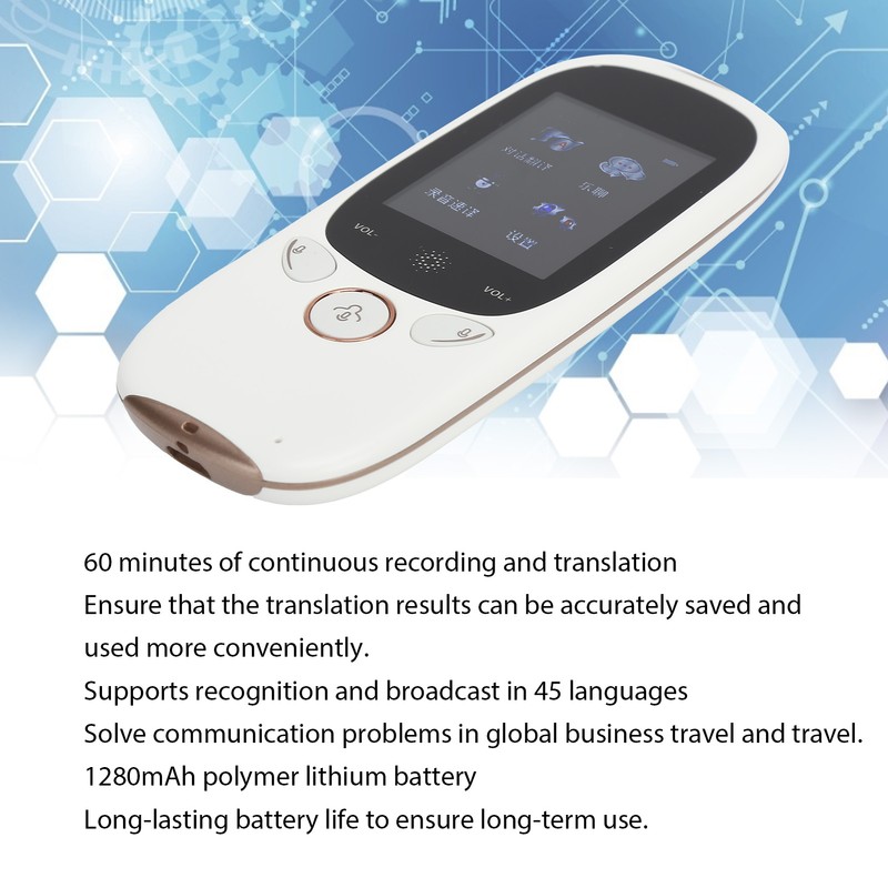 K1 Smart Voice Translator 45 Languages 2.0‑Inch Touch Screen Translation
