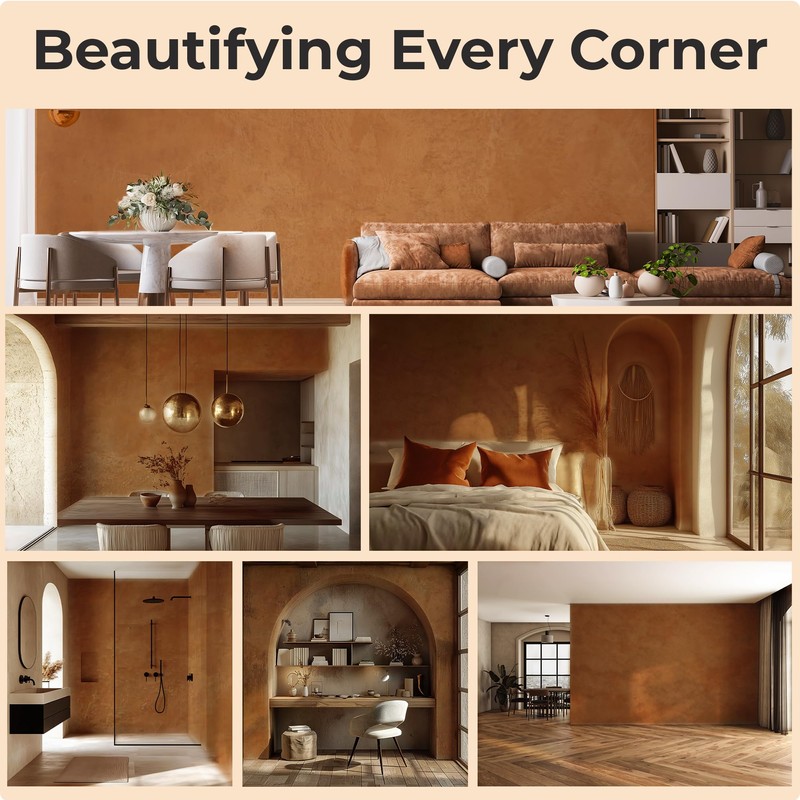 SUZUKA Strato Texture Paint SVL-404, Limewash Effect, Matte Wall -