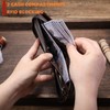 BULLCAPTAIN Genuine Leather Men's Wallet with Zipper Vintage RFID Blocking