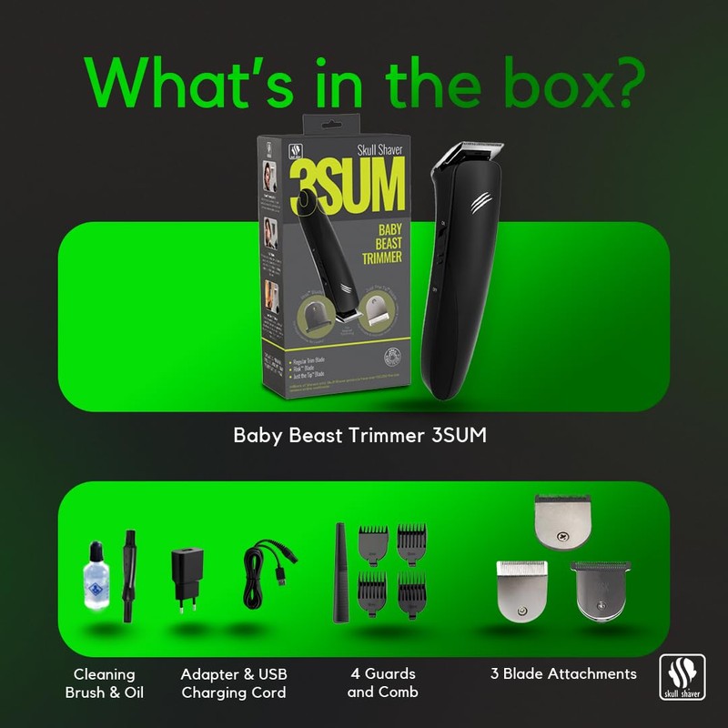 Skull Shaver Baby Beast Trimmer 3SUM – The Powerful, Precise