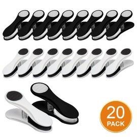 ARVO Clothes Pegs Pack of 20, Soft Grip clothes pegs for washing line, Clothes Pin, Black, White Combi Laundry Pegs, Washing Line Pegs, Clothes Clips for Home, Small Size 6.9 x 2.2 cm