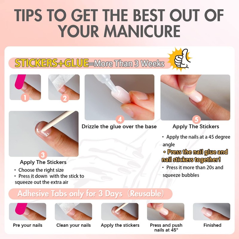 KXAMELIE Baby Pink Press on Nails Medium Coffin Gel Natural