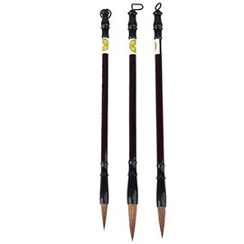 Ultnice 3-teiliges chinesisches Kaligrafie-Pinsel-Stift, Sumi-Zeichnungspinsel für Kalligraphie, Schreiben, Kunstmalerei