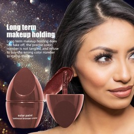 Littryee Crema Contorneadora Bronceadora - Líquido bronceador Four Shades Shimmer - iluminador bronceador para contornear, Resaltar, Dar Forma, Recortar, Maquillaje, Crema