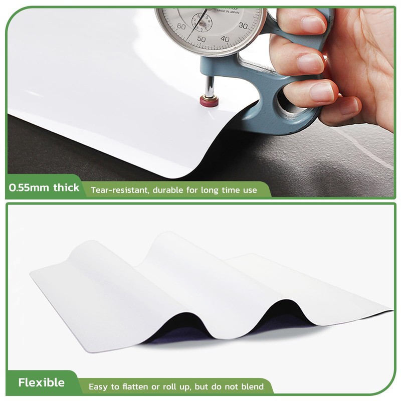 HOMiDEK Magnetic Dry Erase Board: Small Fridge Whiteboard, Flexible Refrigerator