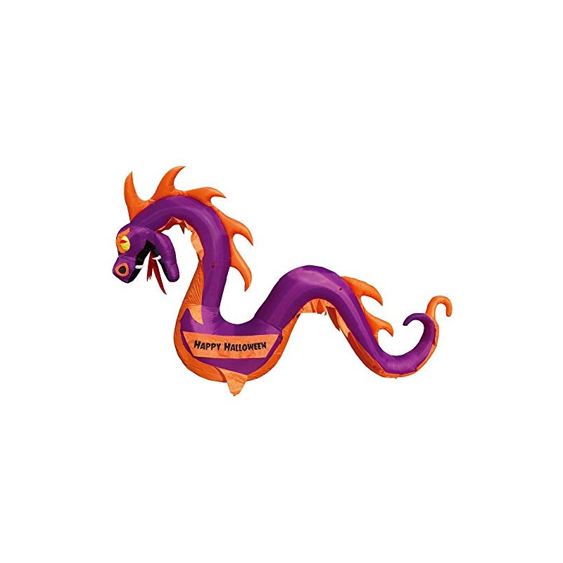 Air Blown Inflatable 12' Purple Serpent Snake Dragon Yard Decoration