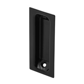 Prime-Line N 73428 1-3/8 in. Closet Door Pull, Oblong, Solid Brass, Matte Black Finish (2 Pack)
