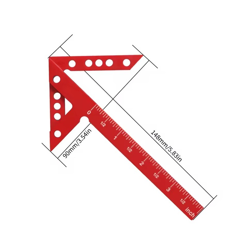 Woodworking Center Finder Square for 45° and 90° Layout –