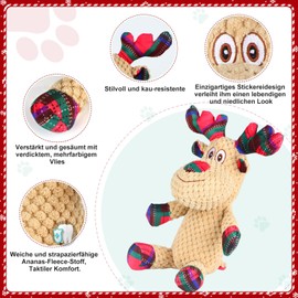 Dog Toy Squeaky, Christmas Gifts, Puppy Toy, Chew Toy Dog, Interactive Dog Toy, Plush Dog Toy, Dog Toy for Puppies, Small, Medium Large Dogs