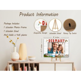 Germany Picture Frame, Germany Souvenirs Picture Frame,Travel Frame, Germany Travel Gift For Newlyweds Couples Wife Girlfriends, Birthday Wedding Honeymoon Gifts, Photo Frame For Tabletop Decor C(11)